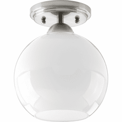 Progress Carisa Collection 7-3/8" Flush Mount - Brushed Nickel - P350075-009