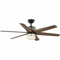 Progress Carrollwood 56" 1-LT Ceiling Fan - Matte Black - P250074-31M-30