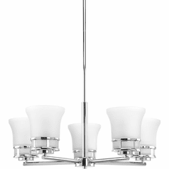 Progress Cascadia Collection 5-LT Chandelier - Polished Chrome - P4613-15
