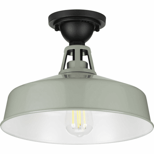 Progress Cedar Springs 1-Light 100W Semi-Flush Mount - Pistachio - P550070-079