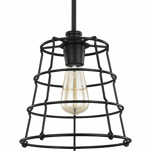 Progress Chambers 1-Light 100W Mini-Pendant - Black - P500281-031