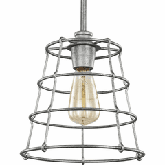 Progress Chambers 1-Light 100W Mini-Pendant - Galvanized - P500281-141