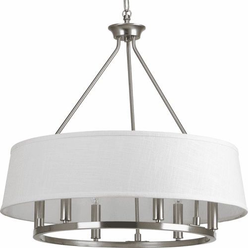 Progress Cherish Collection 6-LT Chandelier - Brushed Nickel - P4618-09