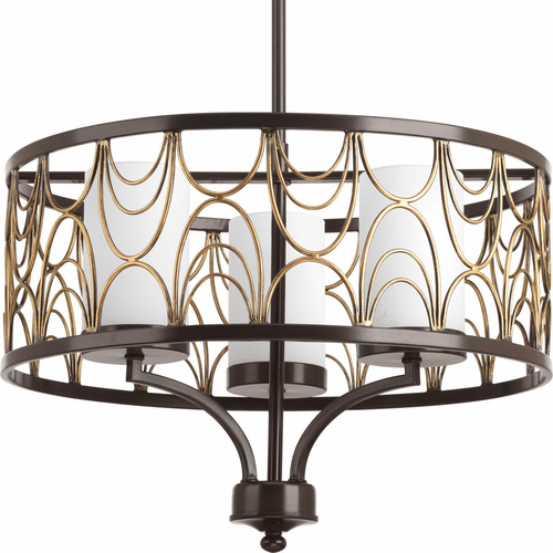 Progress Cirrine Collection 3-LT Chandelier - Antique Bronze - P4699-20