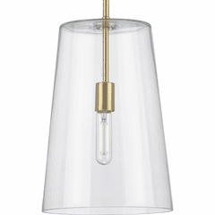Progress Clarion 1-Light 60W Pendant - Satin Brass - P500242-012