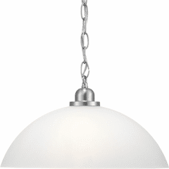 Progress Classic Dome Pendant 1-LT Pendant - Brushed Nickel - P500149-009 Progress Classic Dome Pendant 1-LT Pendant - Brushed Nickel - P500149-009