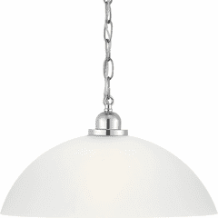 Progress Classic Dome Pendant 1-LT Pendant - Polished Chrome - P500149-015