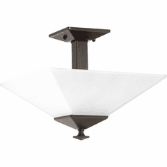Progress Clifton Heights 12-3/4" 2-LT Semi-Flush - Antique Bronze - P350107-020