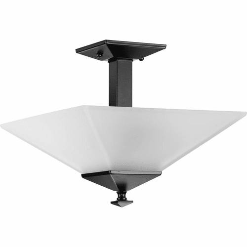 Progress Clifton Heights 2-LT Semi-Flush Mount - Matte Black - P350107-31M