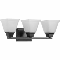 Progress Clifton Heights 3-LT Bath Vanity Light - Matte Black - P300160-31M