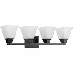 Progress Clifton Heights 4-LT Bath Vanity Light - Matte Black - P300161-31M