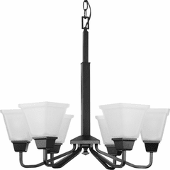 Progress Clifton Heights 6-LT Chandelier - Matte Black - P400119-31M