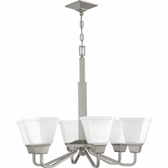 Progress Clifton Heights Collection 6-LT Chandelier - Brushed Nickel - P400119-009 Progress Clifton Heights Collection 6-LT Chandelier - Brushed Nickel - P400119-009