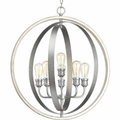 Progress Conestee Collection 6-LT Pendant - Galvanized Finish - P500094-141 Progress Conestee Collection 6-LT Pendant - Galvanized Finish - P500094-141