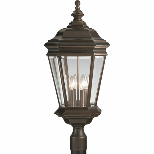 Progress Crawford 4-LT Outdoor Post Lantern - Oil Rubbed Bronze - P5474-108
