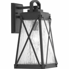 Progress Creighton 1-LT Outdoor Medium Wall-Lantern - Black - P560032-031