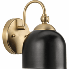 Progress Dalton 1-LT Bath Vanity Light - Vintage Brass - P300381-163