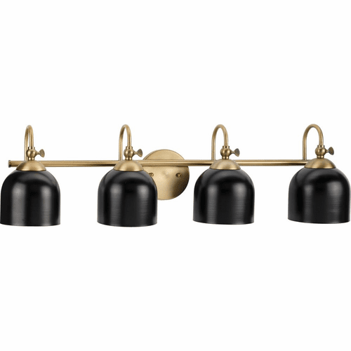 Progress Dalton 4-LT Bath Vanity Light - Vintage Brass - P300384-163
