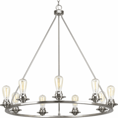 Progress Debut Collection 9-LT Chandelier - Brushed Nickel - P400016-009 Progress Debut Collection 9-LT Chandelier - Brushed Nickel - P400016-009