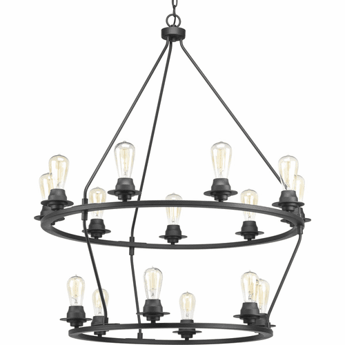 Progress Debut Collection Fifteen-Light Chandelier - Graphite - P400017-143