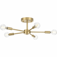Progress Delayne 5-LT Semi-Flush Mount - Brushed Bronze - P350219-109