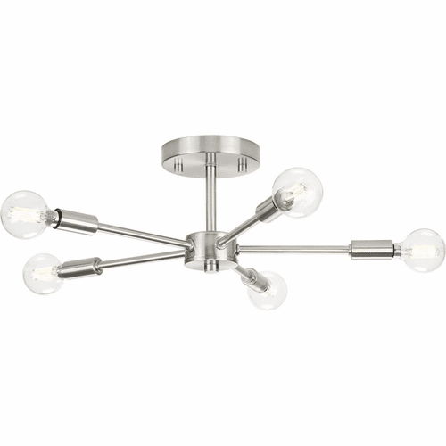 Progress Delayne 5-LT Semi-Flush Mount - Brushed Nickel - P350219-009