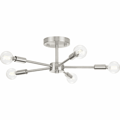 Progress Delayne 5-LT Semi-Flush Mount - Brushed Nickel - P350219-009