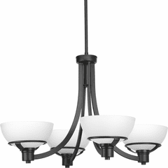 Progress Domain Collection 4-LT Chandelier - Black - P400035-031