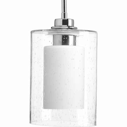 Progress Double Glass Collection 1-LT Mini-Pendant - Polished Chrome - P500018-015