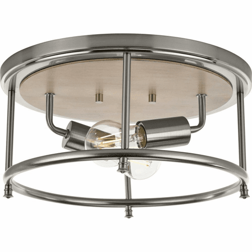 Progress Durrell 2-Light 60W Flush Mount - Brushed Nickel - P350151-009