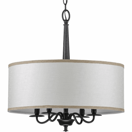 Progress Durrell 4-Light 60W Chandelier - Black - P400218-031