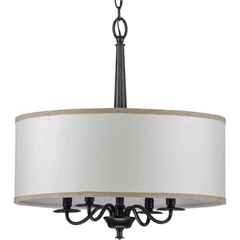 Progress Durrell 4-Light 60W Chandelier - Black - P400218-031