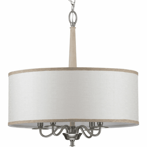 Progress Durrell 4-Light 60W Chandelier - Brushed Nickel - P400218-009
