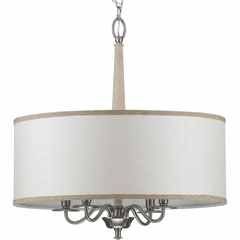 Progress Durrell 4-Light 60W Chandelier - Brushed Nickel - P400218-009