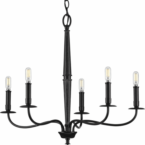 Progress Durrell 5-Light 60W Chandelier - Black - P400199-031