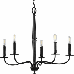 Progress Durrell 5-Light 60W Chandelier - Black - P400199-031
