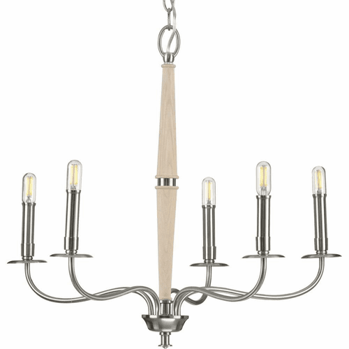 Progress Durrell 5-Light 60W Chandelier - Brushed Nickel - P400199-009
