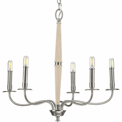 Progress Durrell 5-Light 60W Chandelier - Brushed Nickel - P400199-009 Progress Durrell 5-Light 60W Chandelier - Brushed Nickel - P400199-009