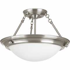 Progress Eclipse 2-LT 15-1/4" Close-to-Ceiling - Brushed Nickel - P3567-09