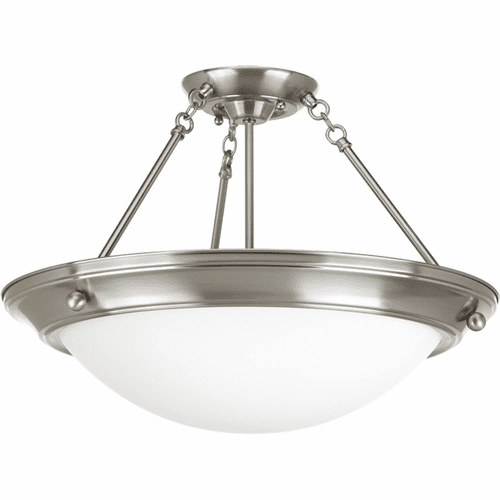 Progress Eclipse 3-LT 19-3/8" Close-to-Ceiling - Brushed Nickel - P3569-09