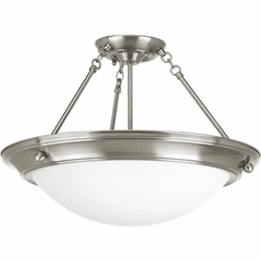 Progress Eclipse 3-LT 19-3/8" Close-to-Ceiling - Brushed Nickel - P3569-09