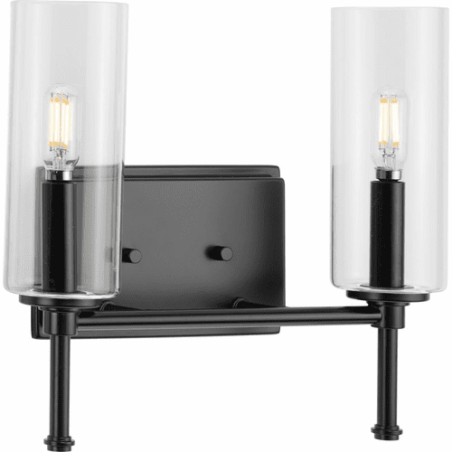 Progress Elara 2-LT Bath Vanity Light - Matte Black - P300357-31M