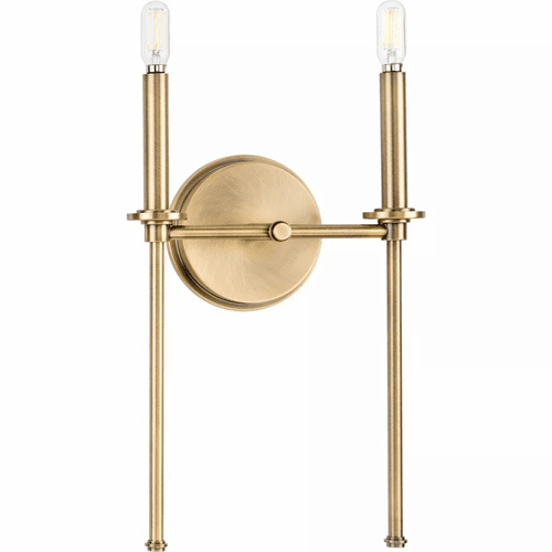 Progress Elara 2-LT Wall Sconce - Vintage Brass - P710107-163