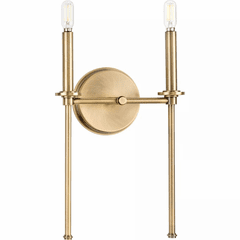 Progress Elara 2-LT Wall Sconce - Vintage Brass - P710107-163