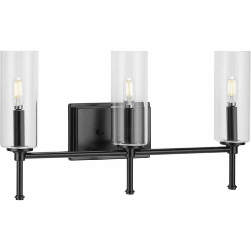 Progress Elara 3-LT Bath Vanity Light - Matte Black - P300358-31M