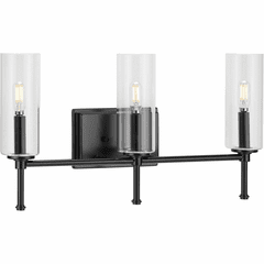 Progress Elara 3-LT Bath Vanity Light - Matte Black - P300358-31M