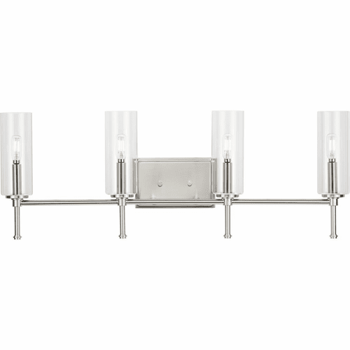 Progress Elara 4-LT Bath Vanity Light - Brushed Nickel - P300359-009