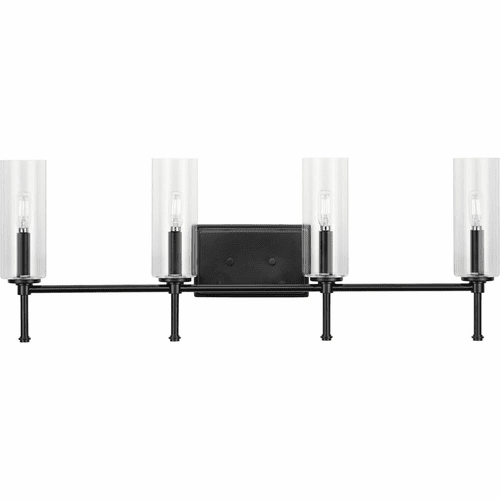 Progress Elara 4-LT Bath Vanity Light - Matte Black - P300359-31M