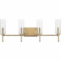 Progress Elara 4-LT Bath Vanity Light - Vintage Brass - P300359-163