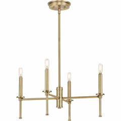 Progress Elara 4-LT Chandelier - Vintage Brass - P400293-163